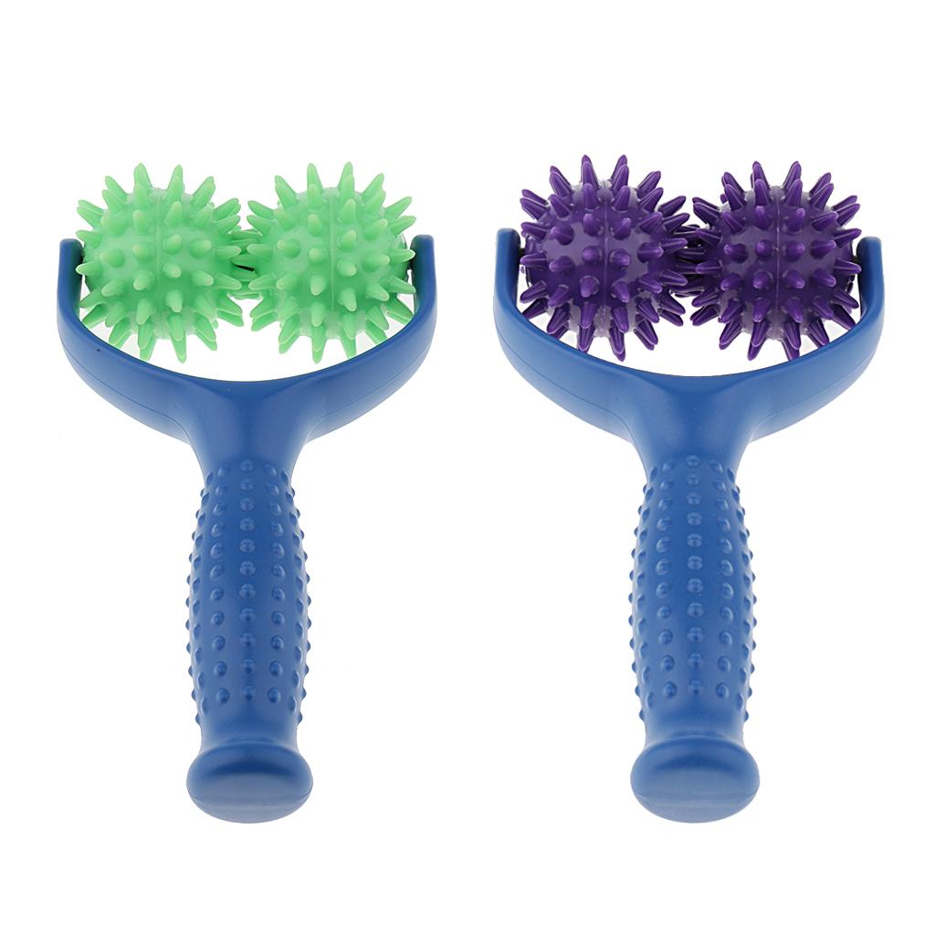 2 Pieces Spiky Acupuncture Shoulder Muscle Massager Roll Massage Ball