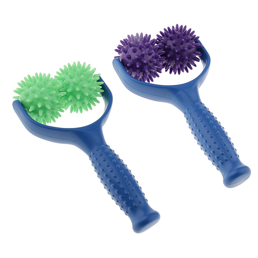 2 Pieces Spiky Acupuncture Shoulder Muscle Massager Roll Massage Ball
