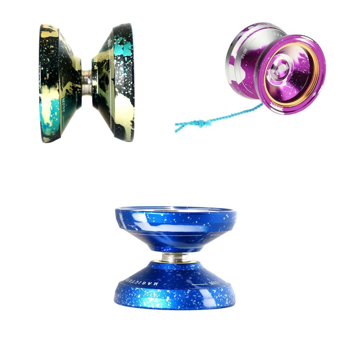 3 Pcs M002 Professional Alloy YoYo Ball Bearing String Trick Toys