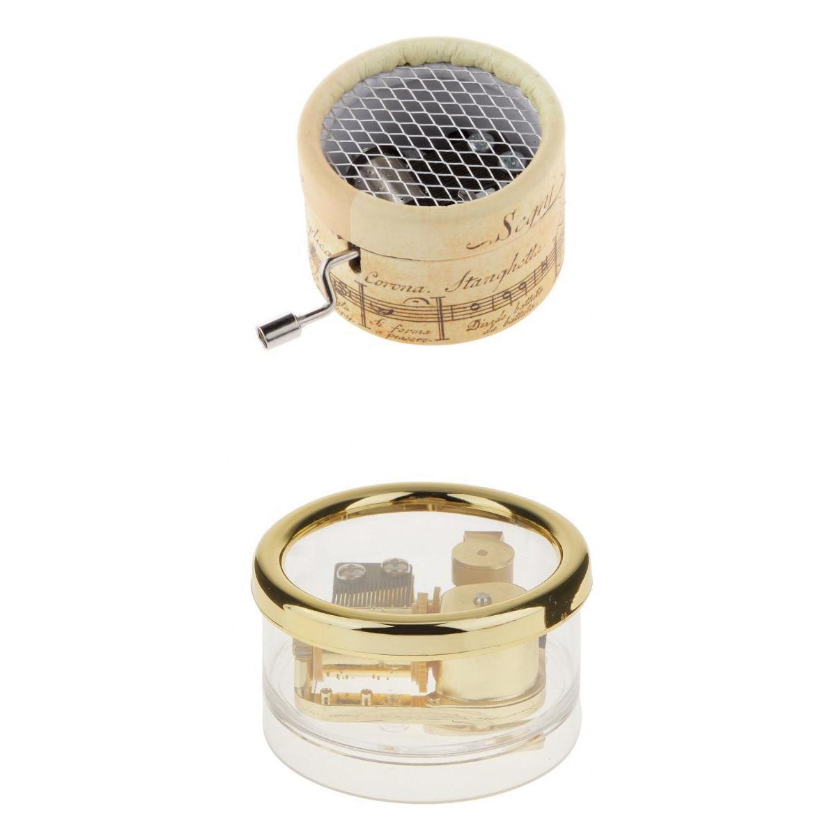 2pcs Hand Crank Clockwork Music Box Wind-up Music Box Paper Melody Box Gift