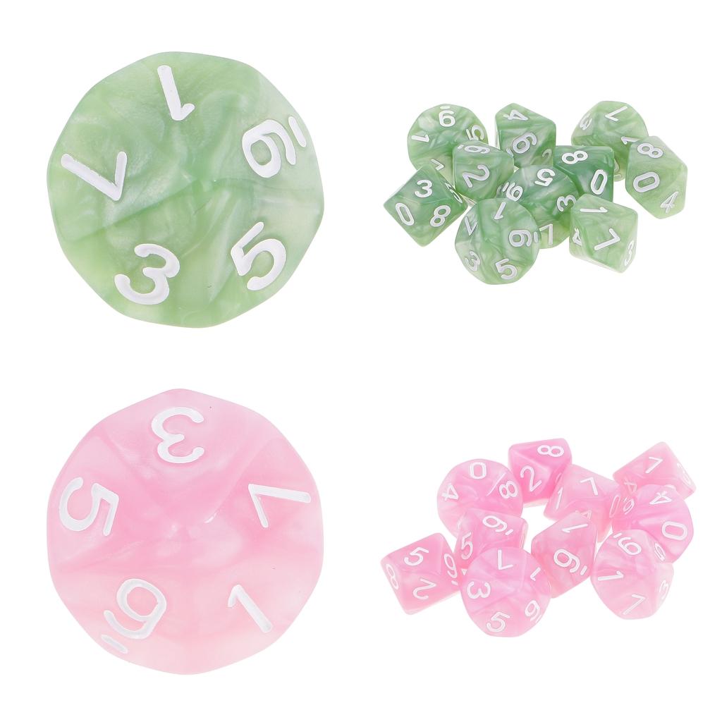 20pcs 10 Sided D10 Polyhedral Dice for DnD Board Game