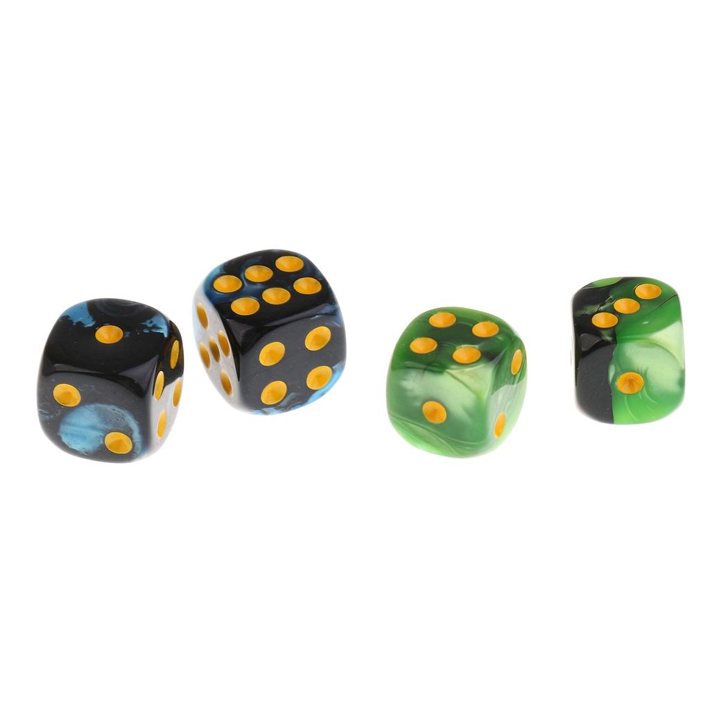 100pcs/Set Acrylic D6 Round Corner Dice 12mm for Party Role Playing Game Toy
