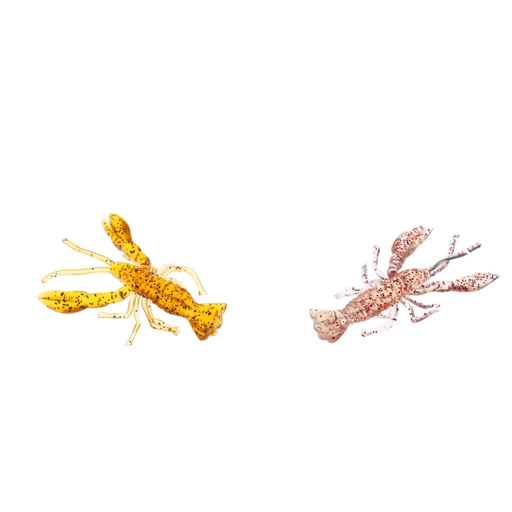 Crawfish Soft Fishing Lure Life-like Crayfish Jig Head Brown and Red