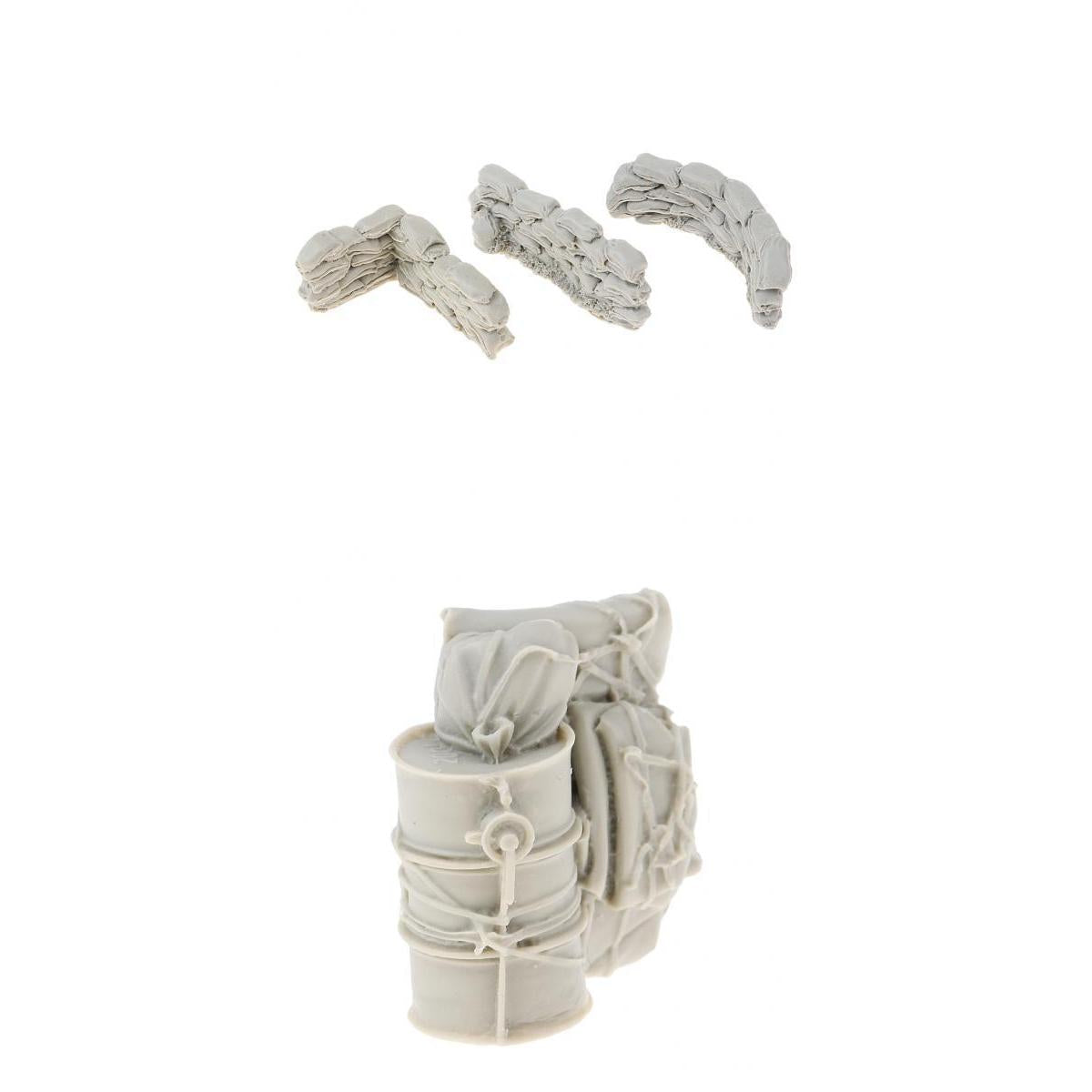 1/35 Resin Soldier Scenario Accessory Sandbag Wall&Oil Drum Canvas Bag Model