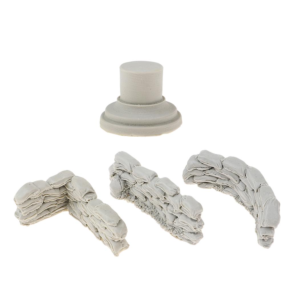 1/35 Resin Soldier Scenario Accessory Sandbag Walls and Bust Base Resin Kit