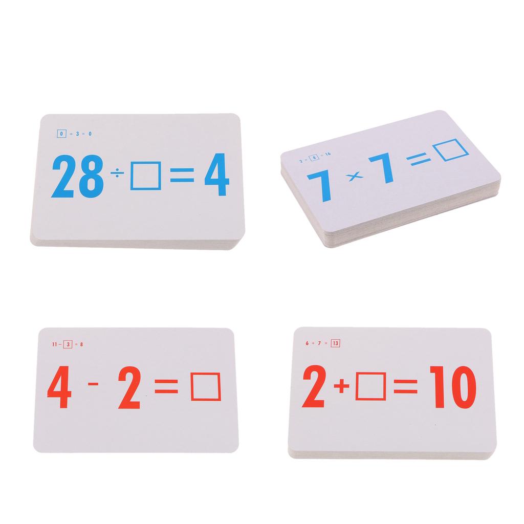 144 Pieces Math Flash Cards for Elementary School Educational Materials