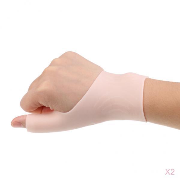 1 Pair Silicone Gel Thumb Wrist Support Arthritis Glove Spasms Brace Wrap L