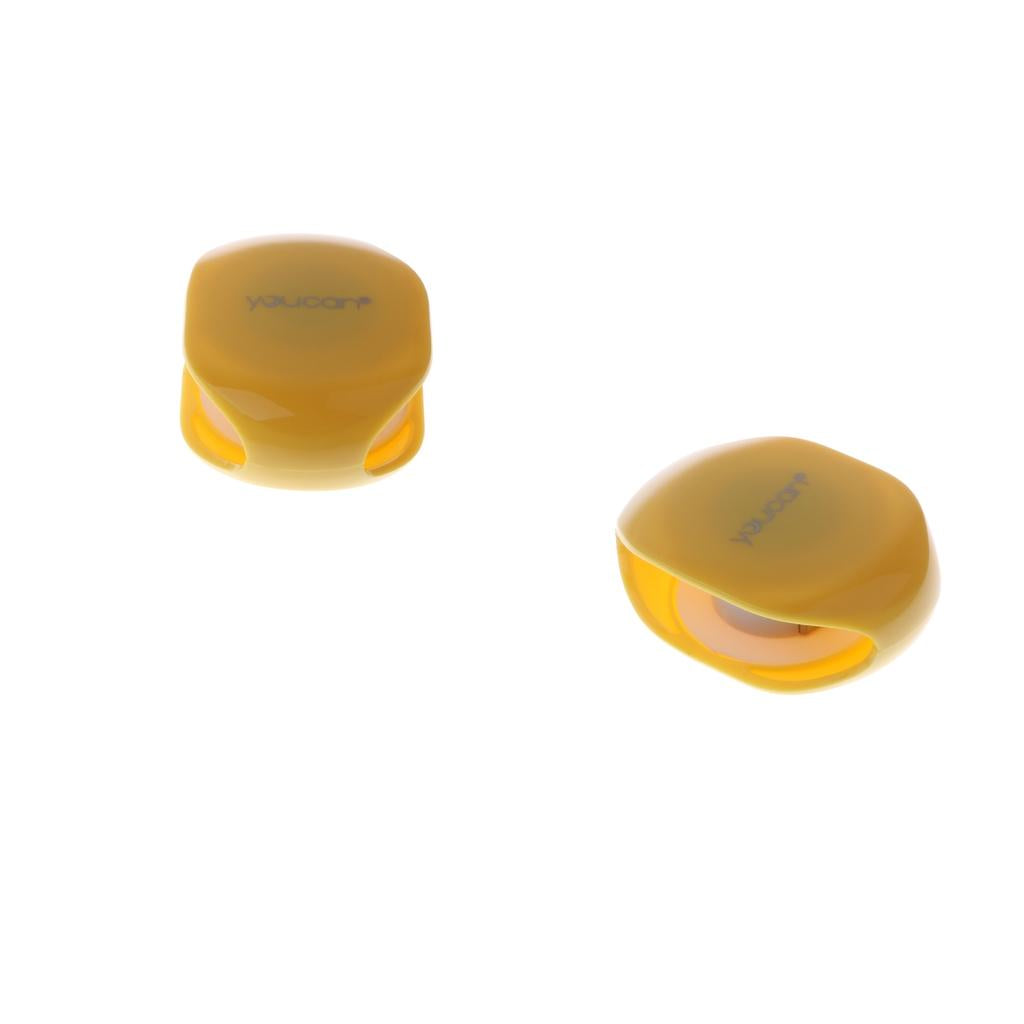 2 Pieces Cable Organizer Wrap Wire Winder Earphone Headphone Holder Yellow