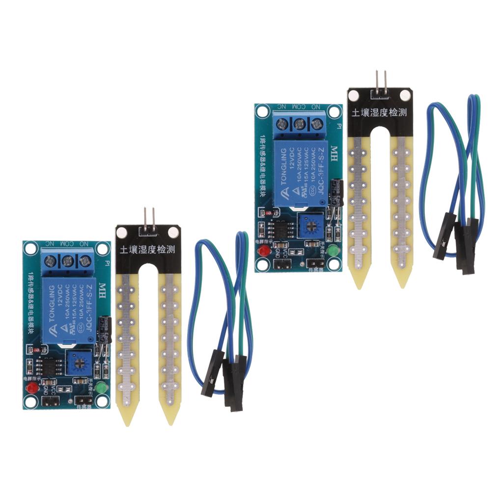 2Set Soil Hygrometer Humidity Detection Module Moisture Sensor for