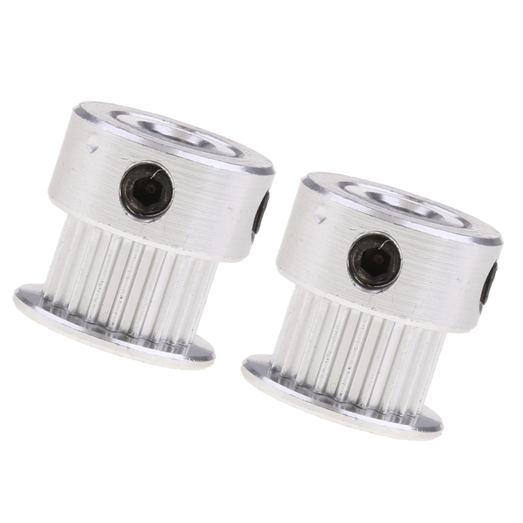 2Pcs 2GT 20T 5mm Bore Aluminum Pulley Gear Wheel for 3D Printer Timing Belt