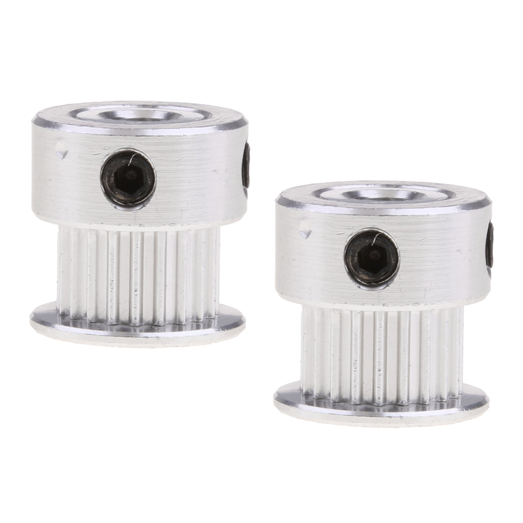 2Pcs 2GT 20T 5mm Bore Aluminum Pulley Gear Wheel for 3D Printer Timing Belt