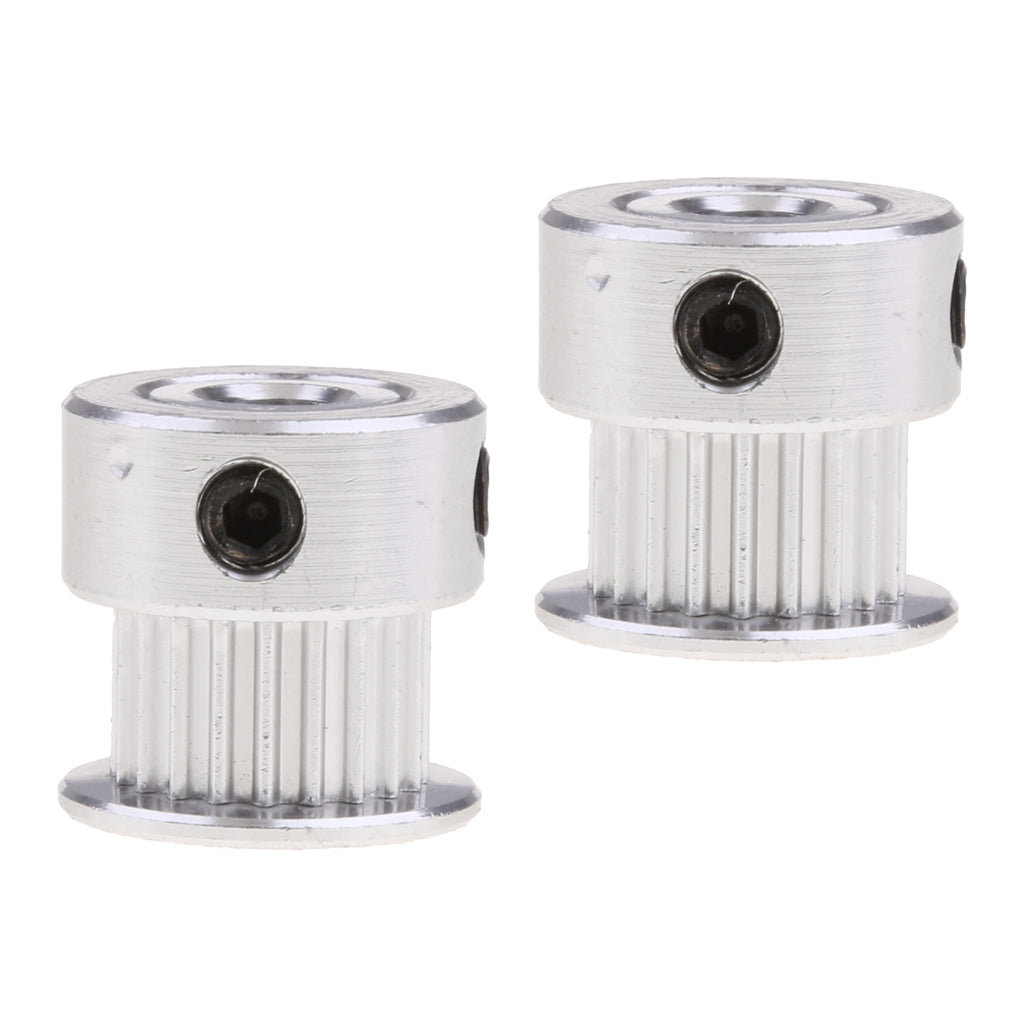 2Pcs 2GT 20T 5mm Bore Aluminum Pulley Gear Wheel for 3D Printer Timing Belt