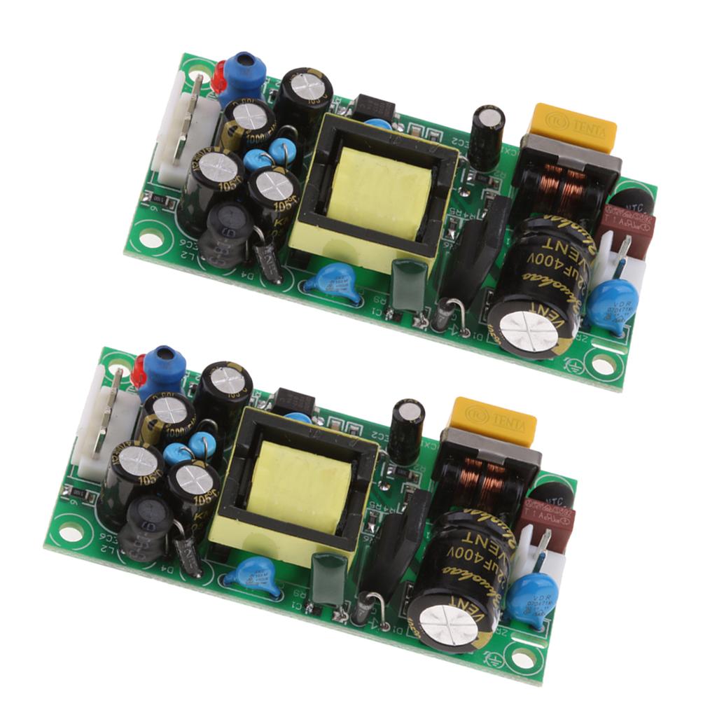 2x AC-DC 85-265V to 12/5V Dual Output Isolated Power Supply Module