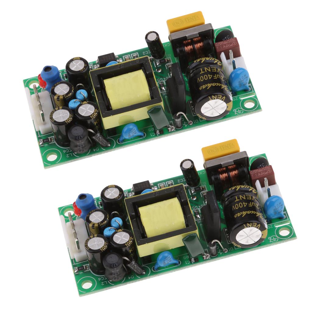 2x AC-DC 85-265V to 12/5V Dual Output Isolated Power Supply Module