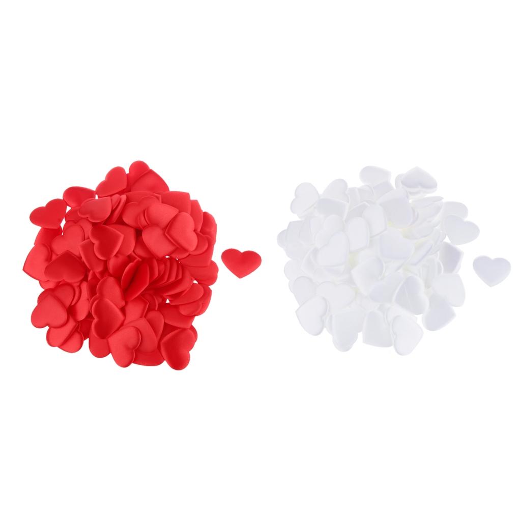 200pcs Satin Scatter Love Heart Table Decoration Wedding Favour Decoration