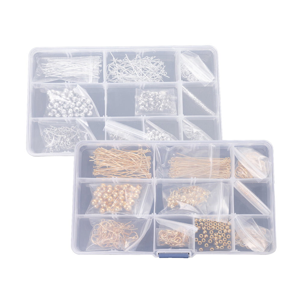 1 Box Silver Color +1 Box Gold Color Jewelry Making Starter Kit Findings