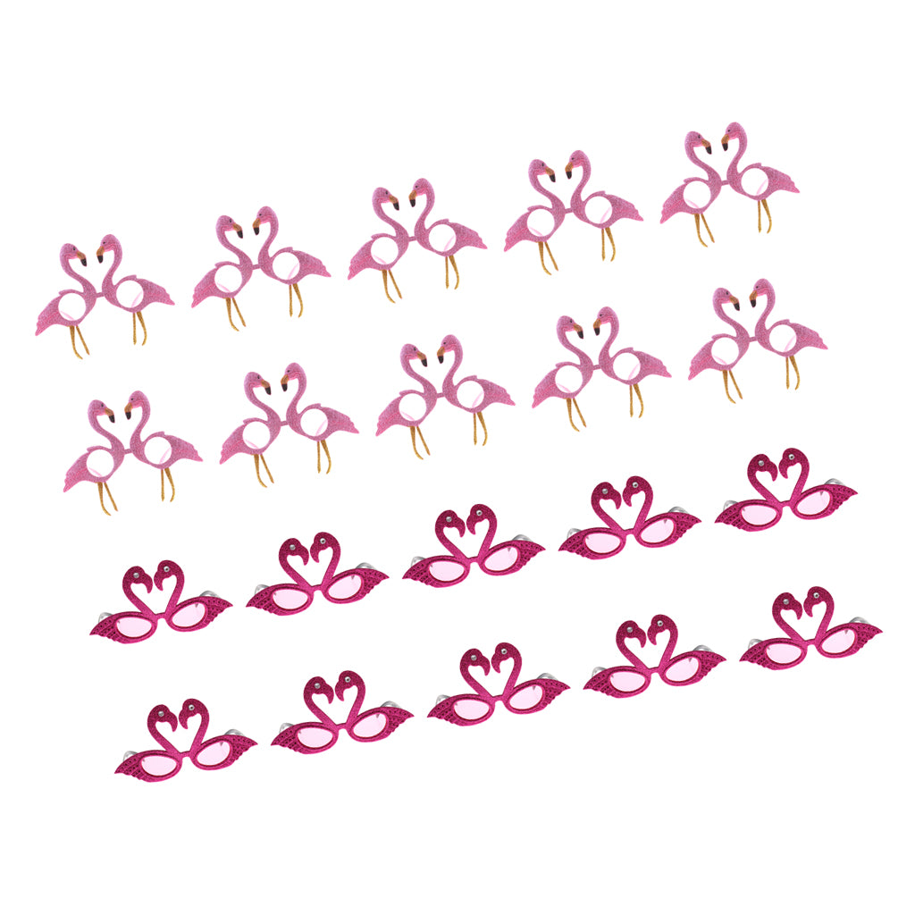 20 Piece Pink Rose Tropical Flamingo Sunglasses Beach Party Dress up Glasses
