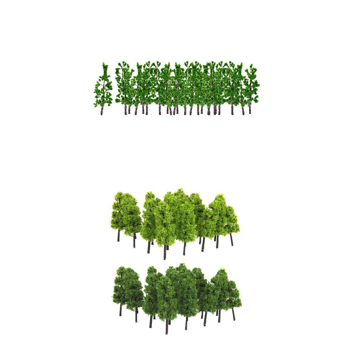 1:200 Green Pine Trees Model Street Train Railway Landscape Scenery Layout