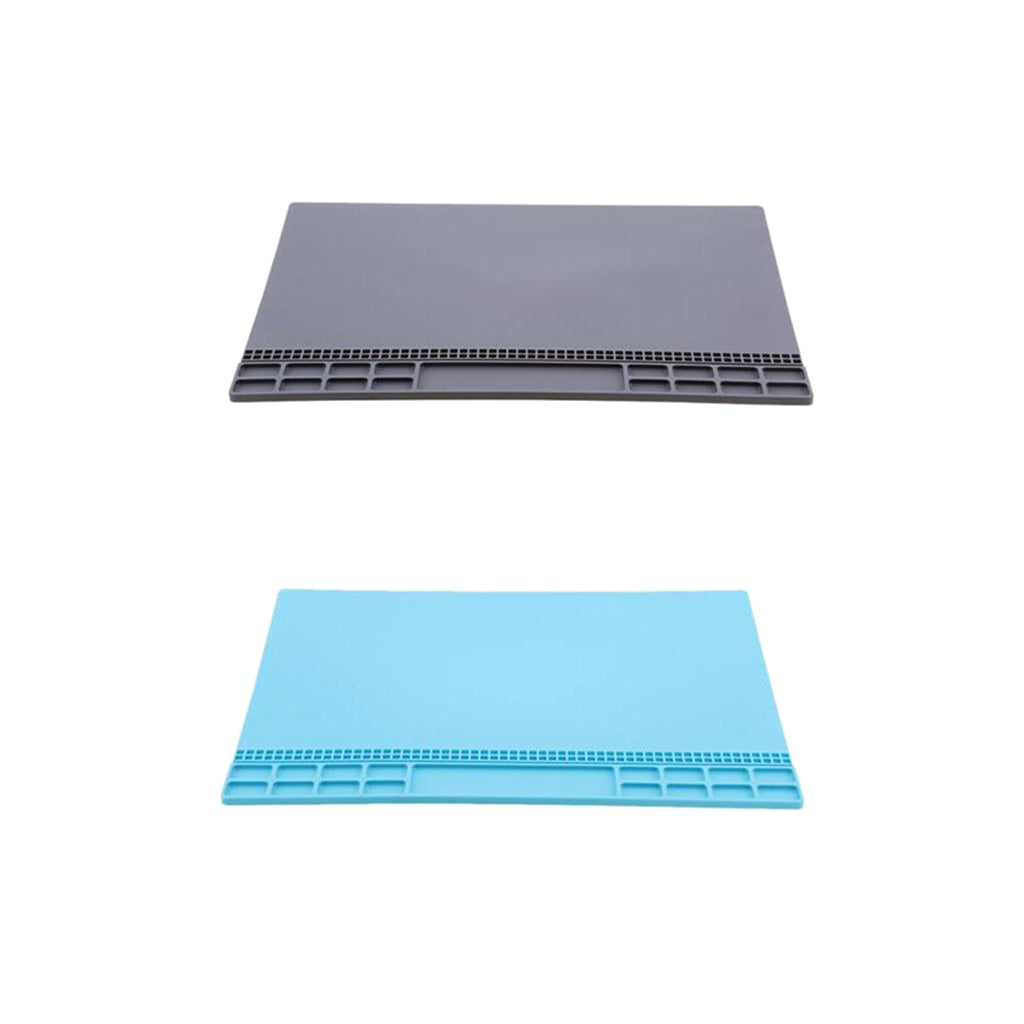 Cellphone Repair Mat Insulation Silicone Pad Maintenance Platform Blue&Gray