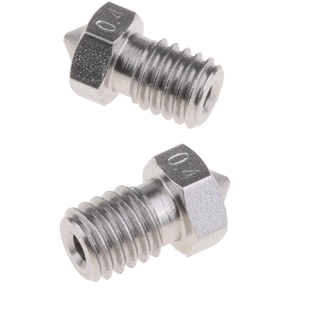 2pcs 1.75mm Extruder Stainless Steel Nozzles 3D Printer 0.4mm Consumables