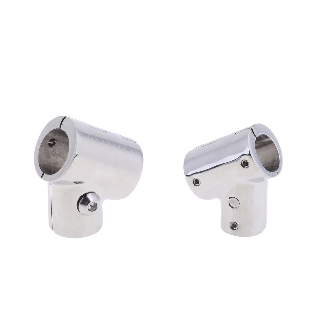 22mm 25mm Boat Handrail Fitting 60 Degree Tee 3 Way - 316 Stainless Steel