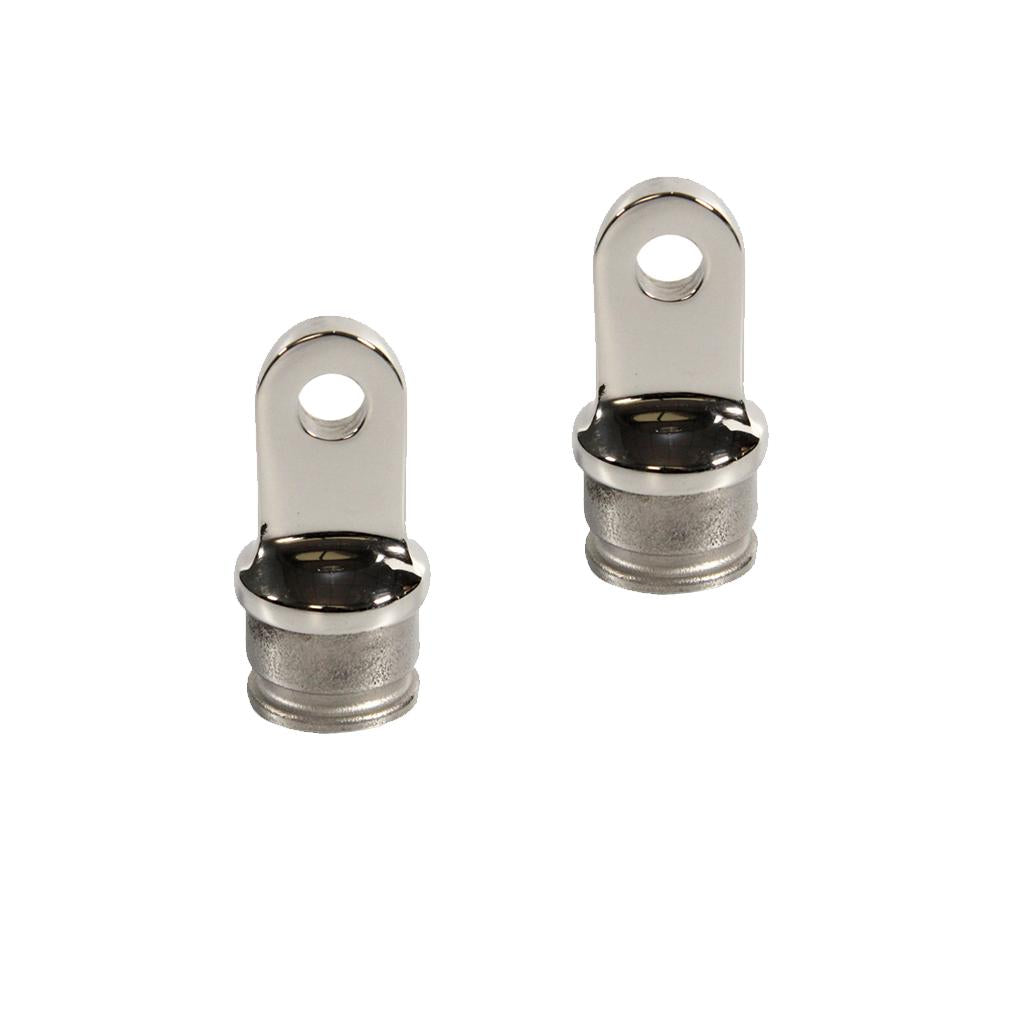 2Pcs 316 Stainless Steel Boat Bimini Top Inside Eye 25mm 1 Rounded End"