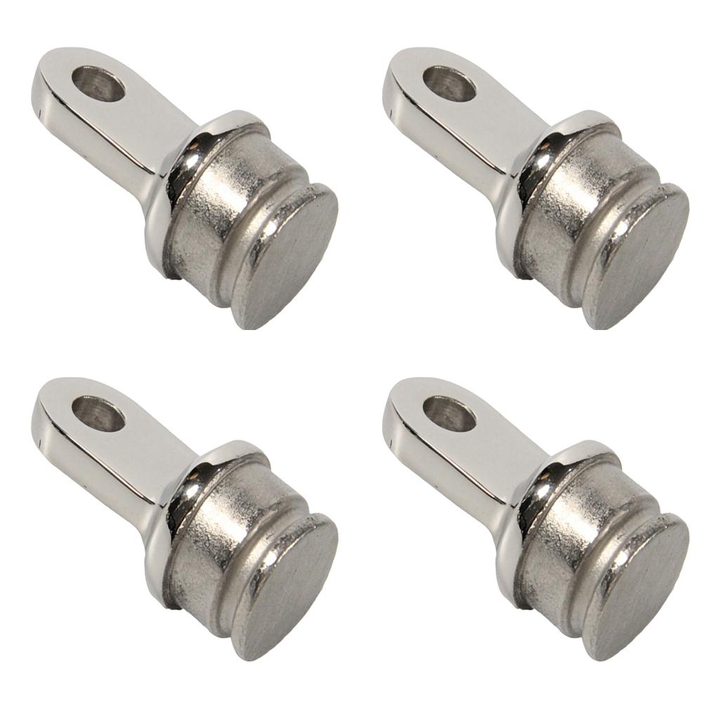 4Pcs 316 Stainless Steel Boat Bimini Top Inside Eye 25mm 1 Rounded End"