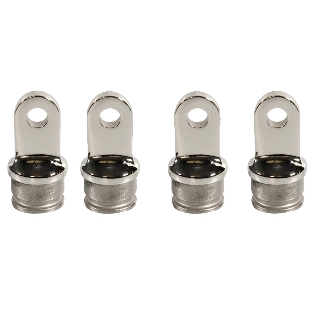 4Pcs 316 Stainless Steel Boat Bimini Top Inside Eye 25mm 1 Rounded End"
