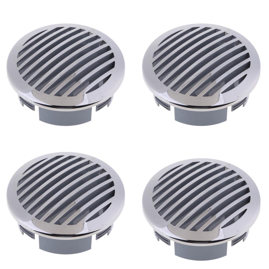 4Pcs RV Boat 4 100mm Stainless Steel Curved Clad Airflow Vent 81933SS-HP"