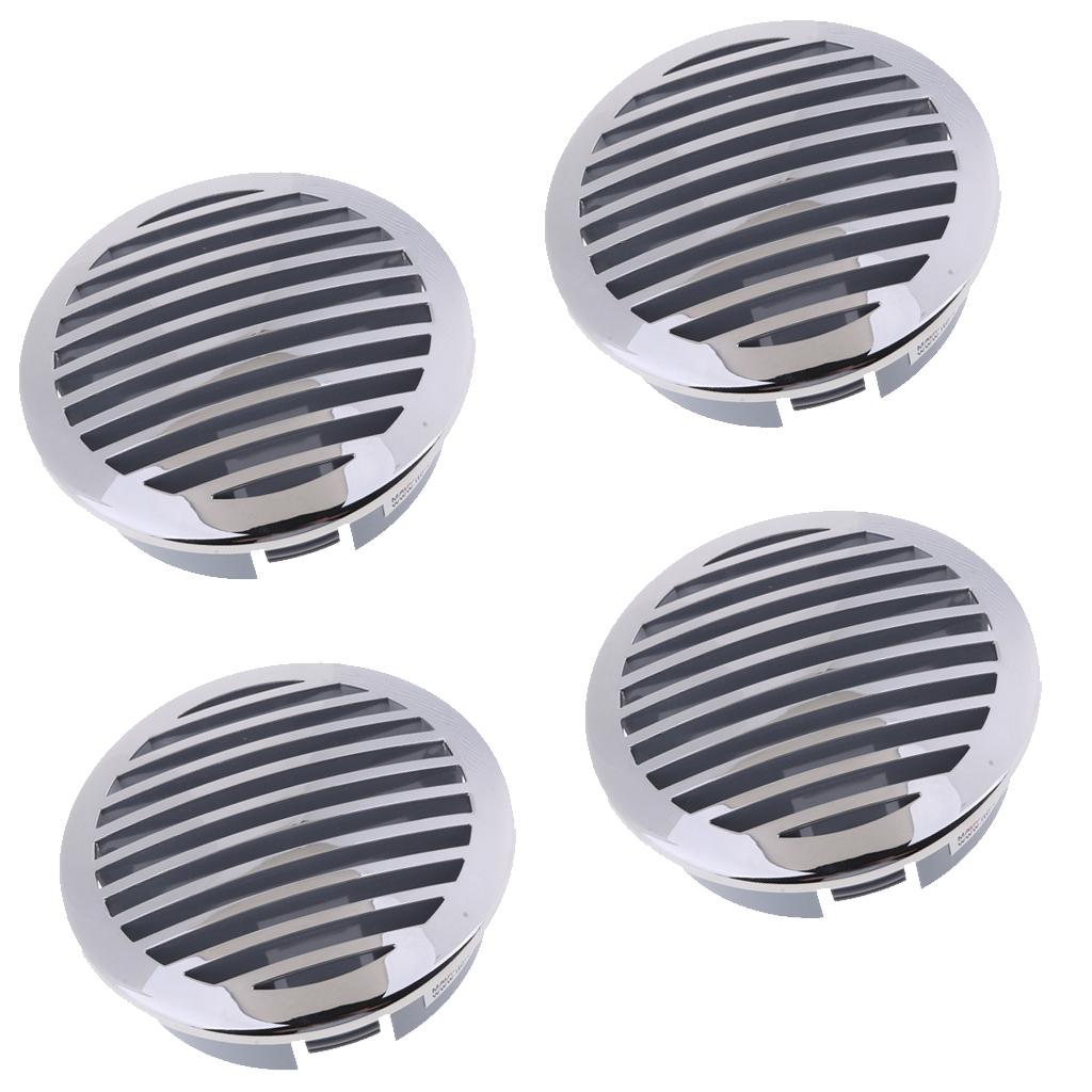 4Pcs RV Boat 4 100mm Stainless Steel Curved Clad Airflow Vent 81933SS-HP"