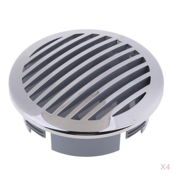 4Pcs RV Boat 4 100mm Stainless Steel Curved Clad Airflow Vent 81933SS-HP"