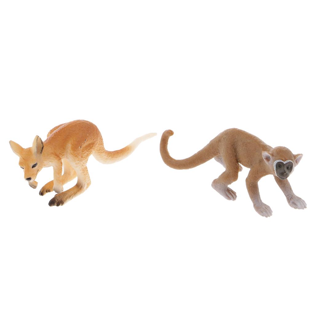 2 Pieces Realistic Animal Model Figurine Action Figures Playset Kid Toys