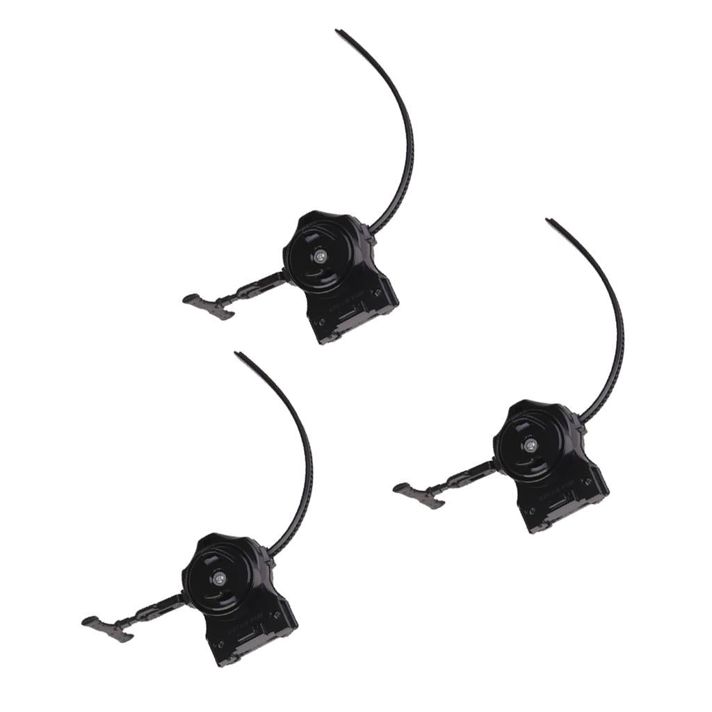 3 piece Plastic Ripcord Launcher Top Toy Accessories