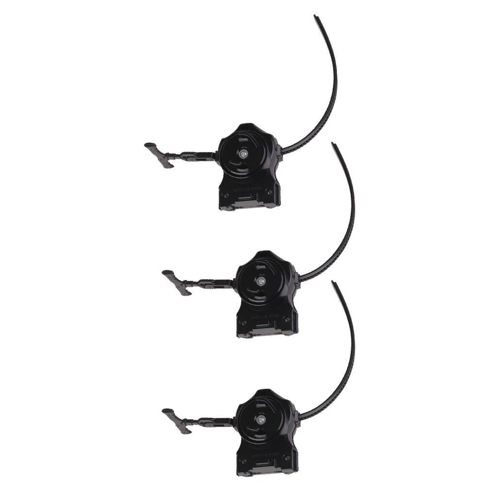 3 piece Plastic Ripcord Launcher Top Toy Accessories