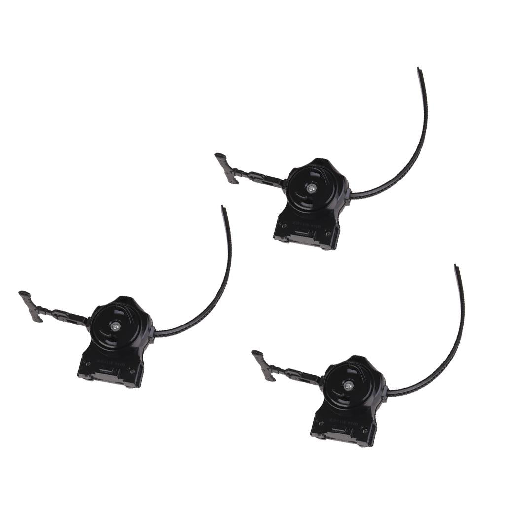 3 piece Plastic Ripcord Launcher Top Toy Accessories