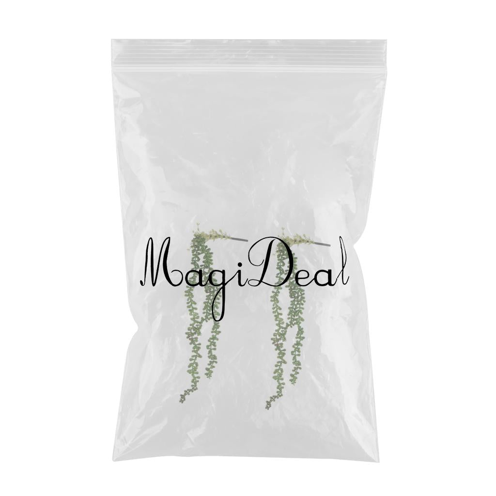 2x Artificial Flower String of Pearls Wall Hanging Succulents Plants Green