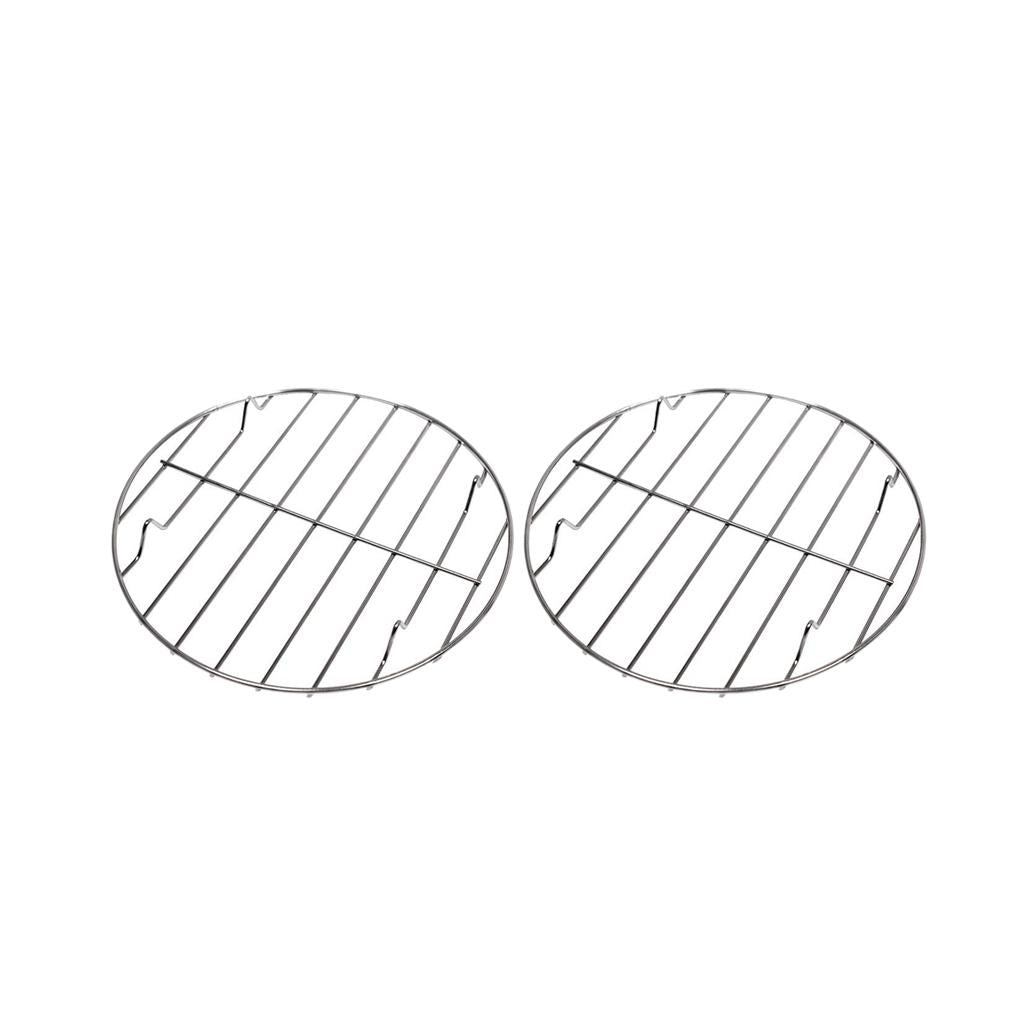 2x Stainless Steel Barbecue Grill Cooking Grill BBQ Replacement Round 25cm