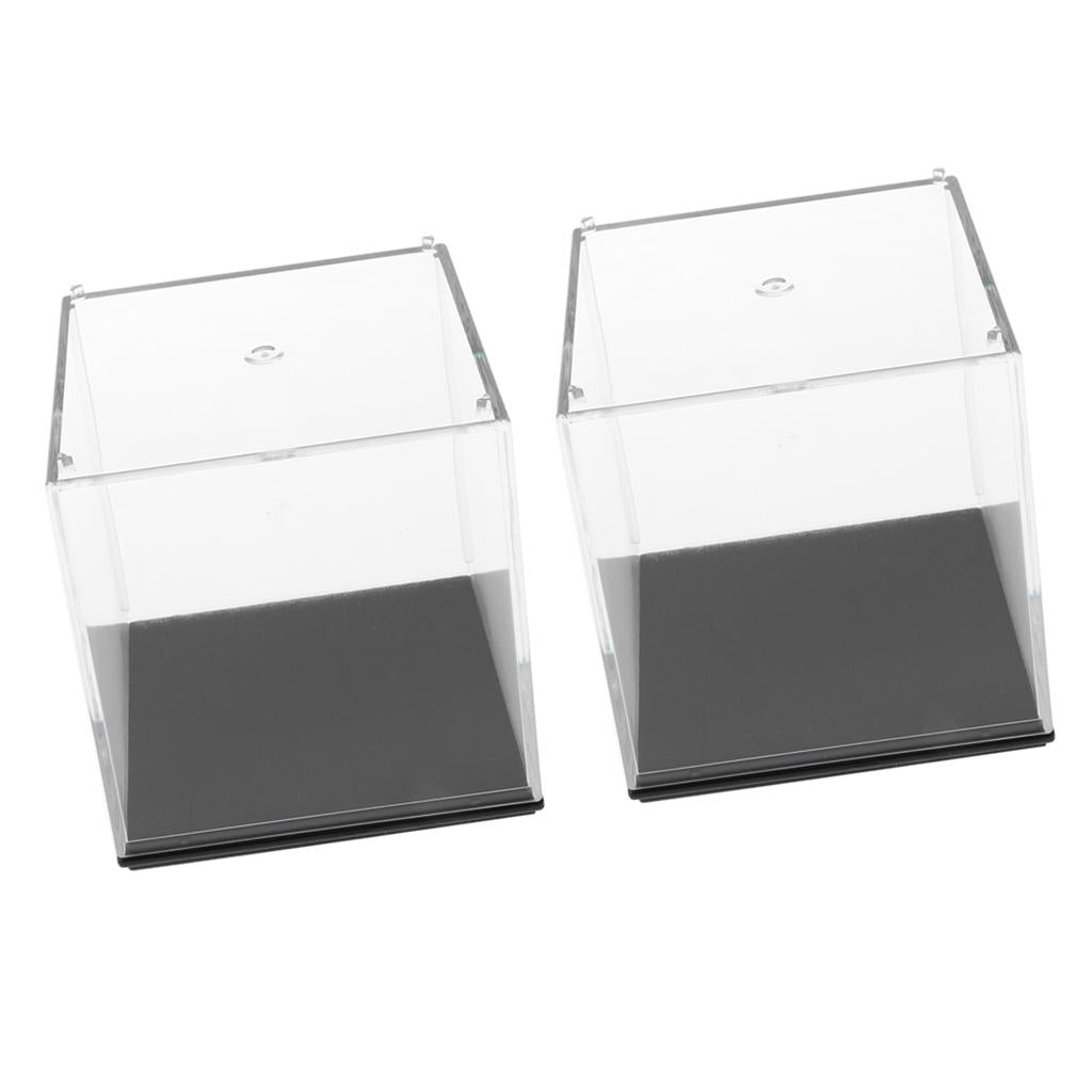 2x Model Display Case Dustproof Protection Display Box for Figures 7x7x7cm