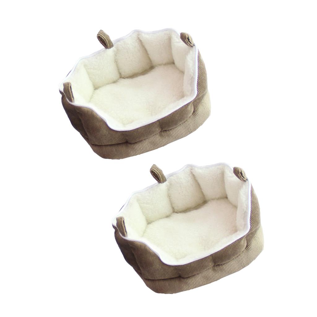 2Pcs Pet Bird Hamster Ferret Rat Squirrel Hammock Cage Nest Bed House Toys