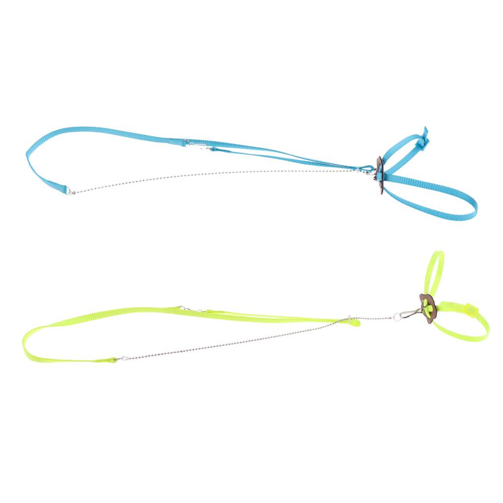 2Pcs Parrot Bird Leash Outdoor Adjustable Harness Training Rope Flying Band