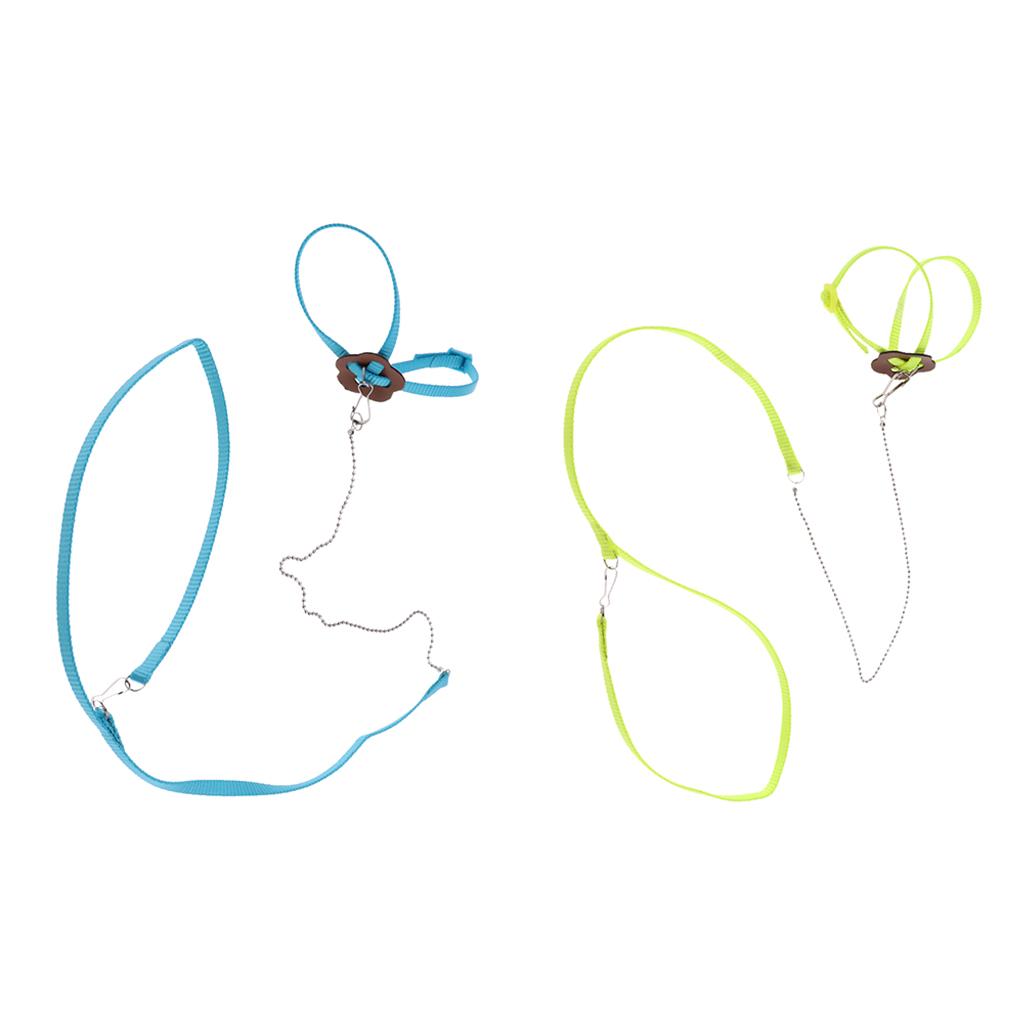 2Pcs Parrot Bird Leash Outdoor Adjustable Harness Training Rope Flying Band