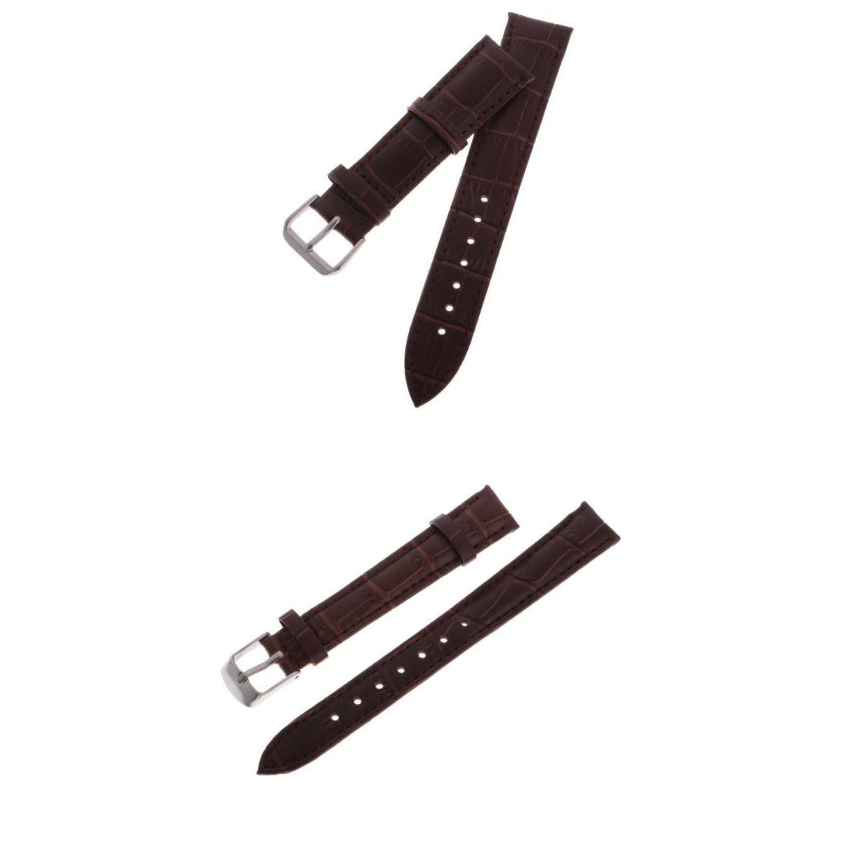 2Pcs High Quality Leather Strap Bracelet Band Replacement for Watch 20 14mm