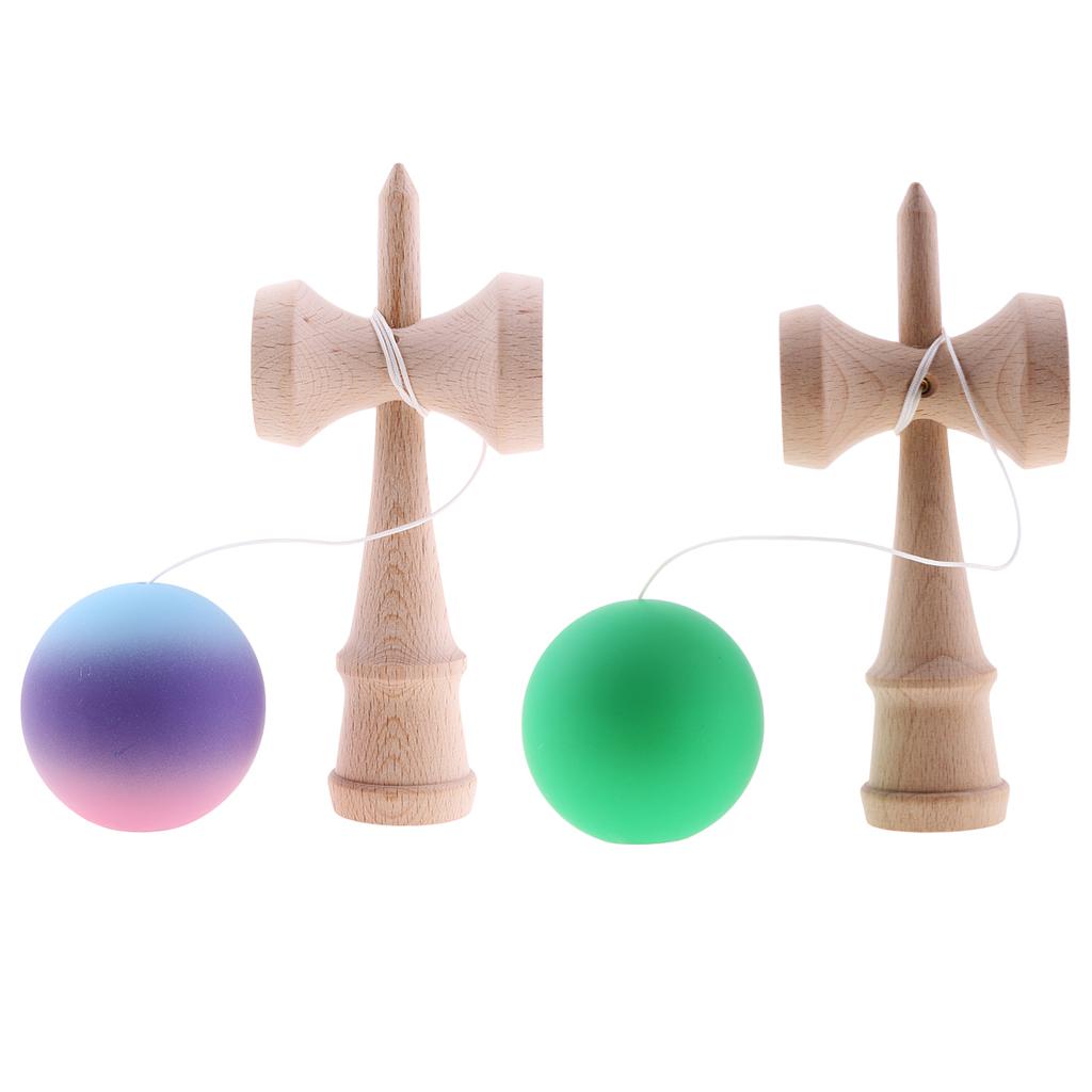 2Piece Kendama Japanese Traditional Game Educational Skillful Ball Wood Toy