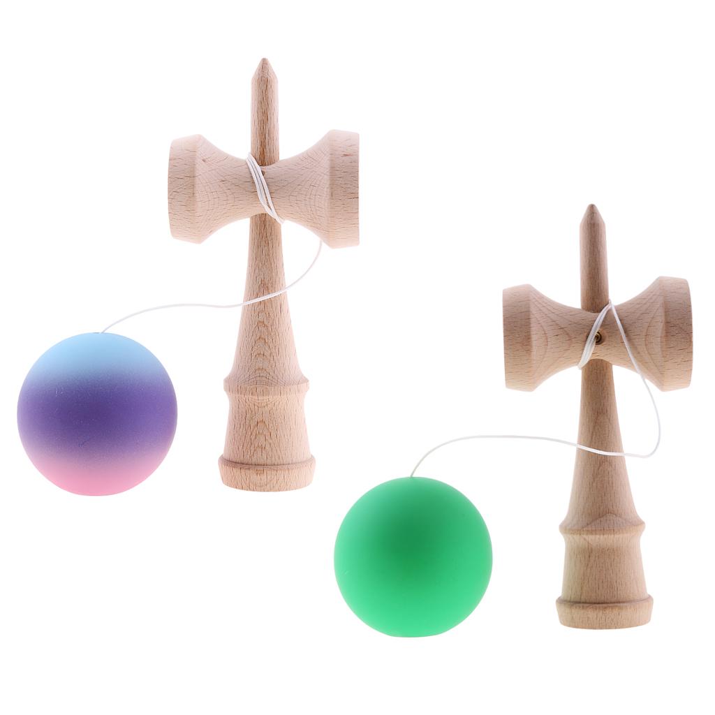 2Piece Kendama Japanese Traditional Game Educational Skillful Ball Wood Toy