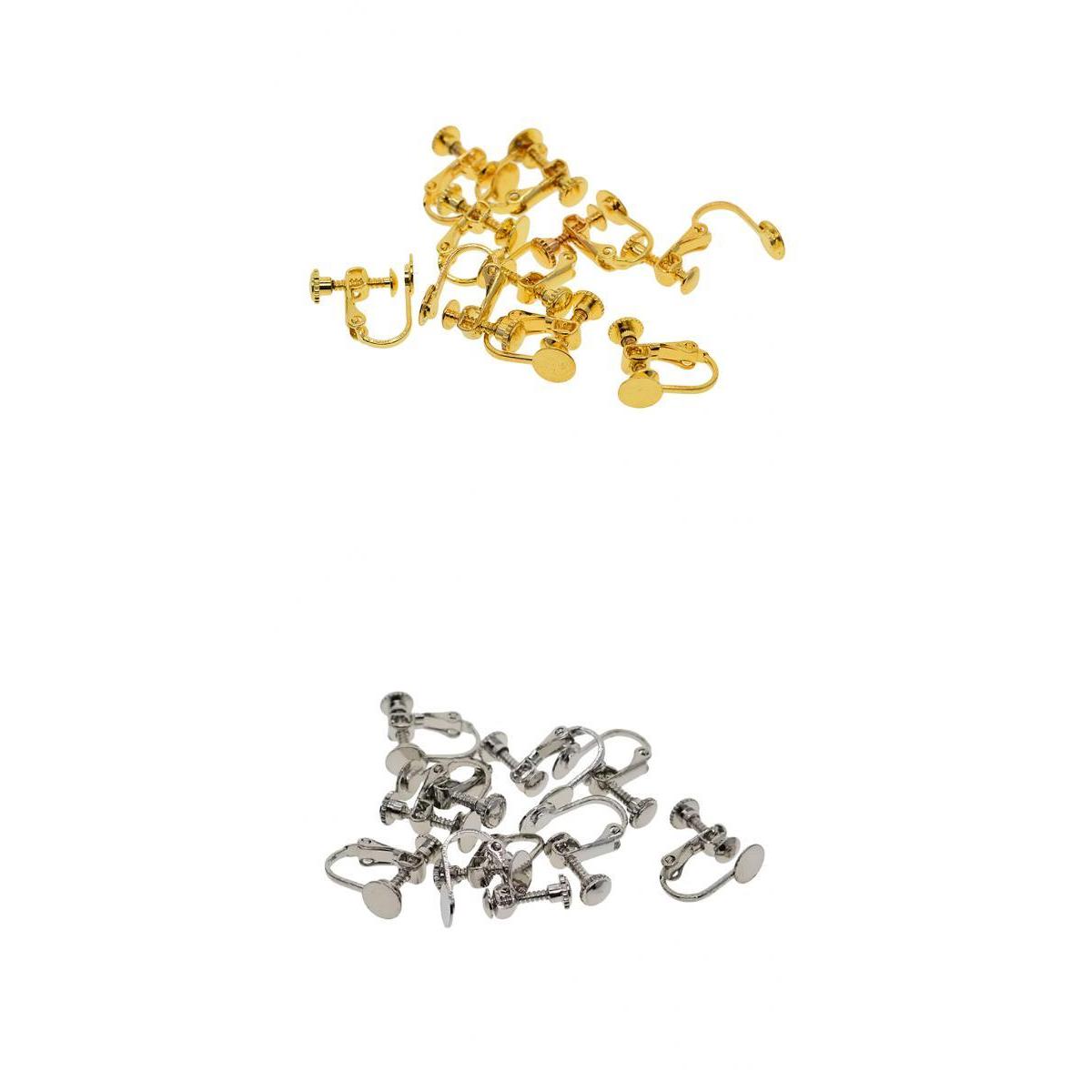 20 Pieces Multicolor Adjustable Screw Earring Clips for Jewelry Findings