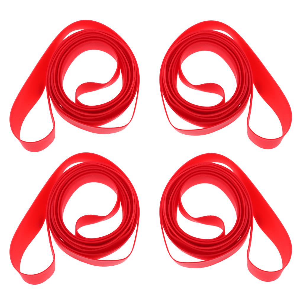 4x Bike Wheel Rim Strip Bicycle Cycling Inner Tube Protector 26inch x 16mm Red