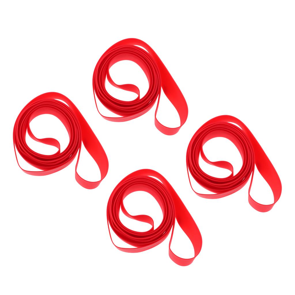 4x Bike Wheel Rim Strip Bicycle Cycling Inner Tube Protector 26inch x 16mm Red