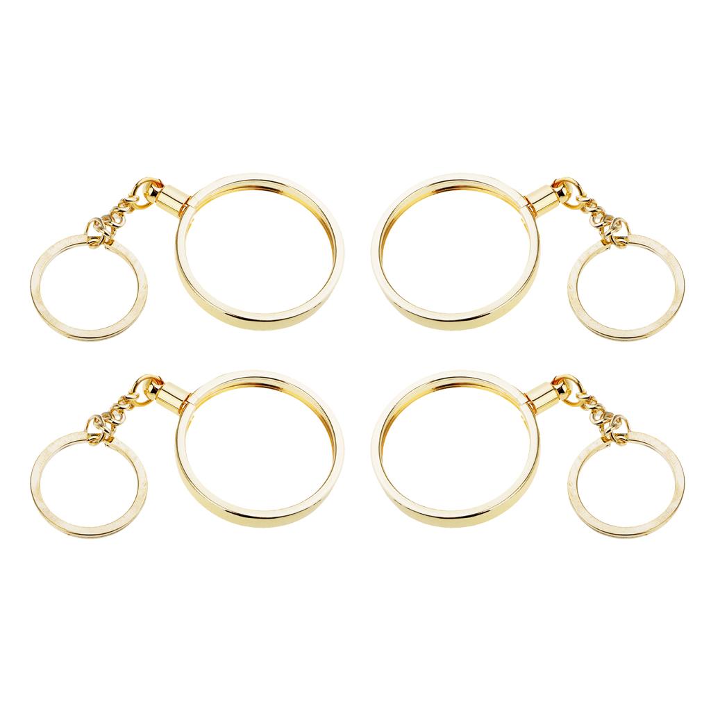 4pcs Coin keyring Pendant Keychain Commemorative Coin Keyring Gift 40mm