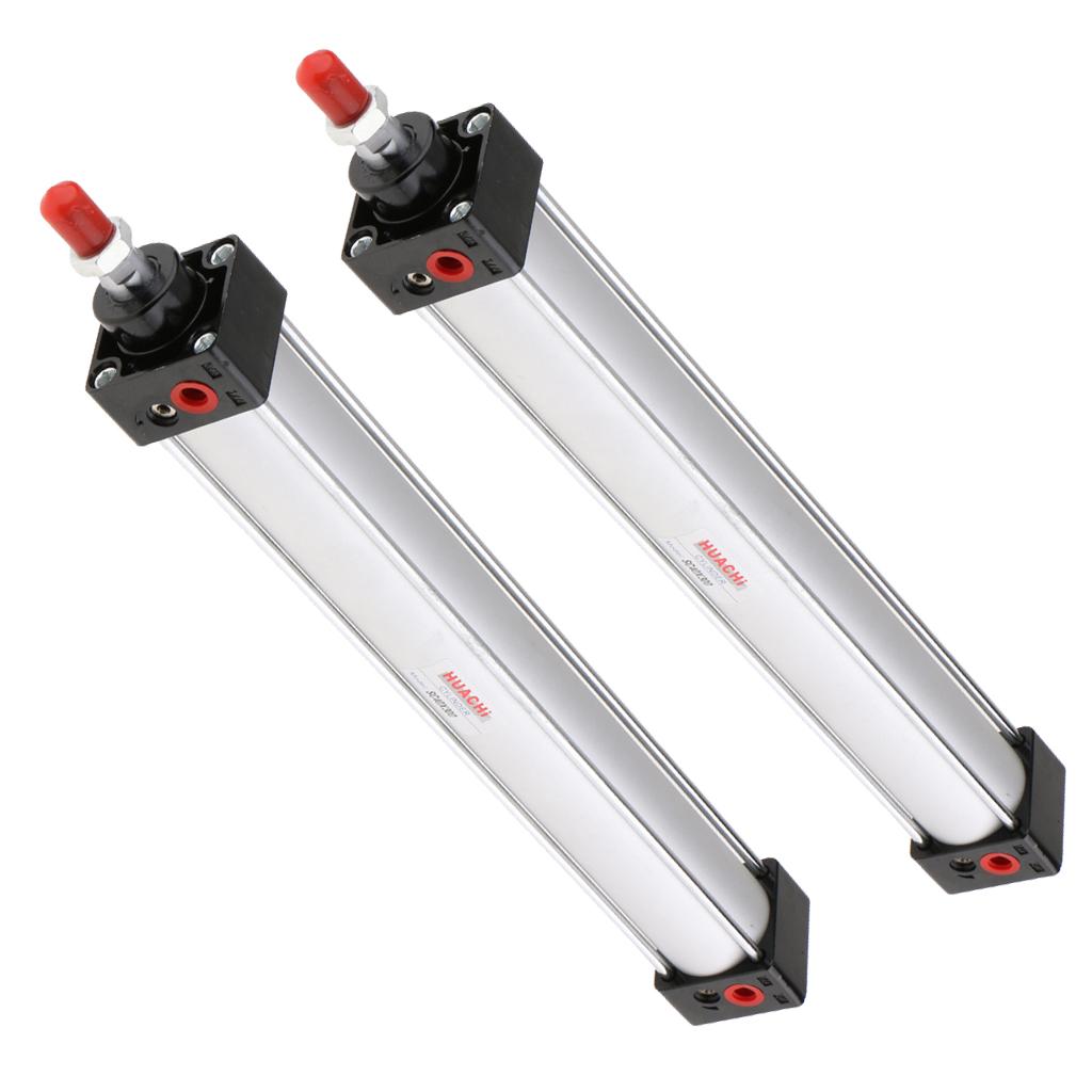 2Pcs Pneumatic BSP Cylinders Air Cylinder Single Rod Cylinder SC40 SC40x300