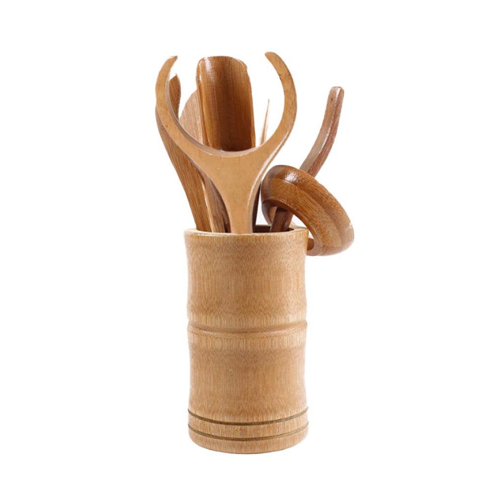 7 Pieces Bamboo Tea Utensils Chinese Gongfu Tea Set Tea Ceremony Tools